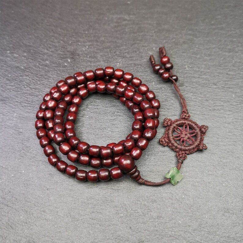 Rosewood Beads Mala,Prayer Beads Necklace - Gandhanra-ART