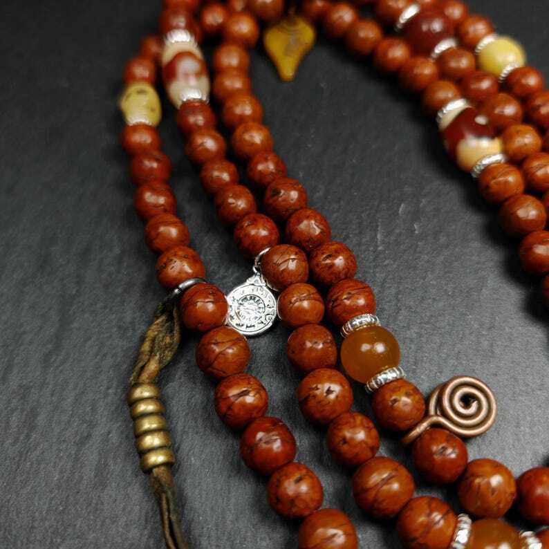 Collar Mala, cuentas de oración de 10 mm