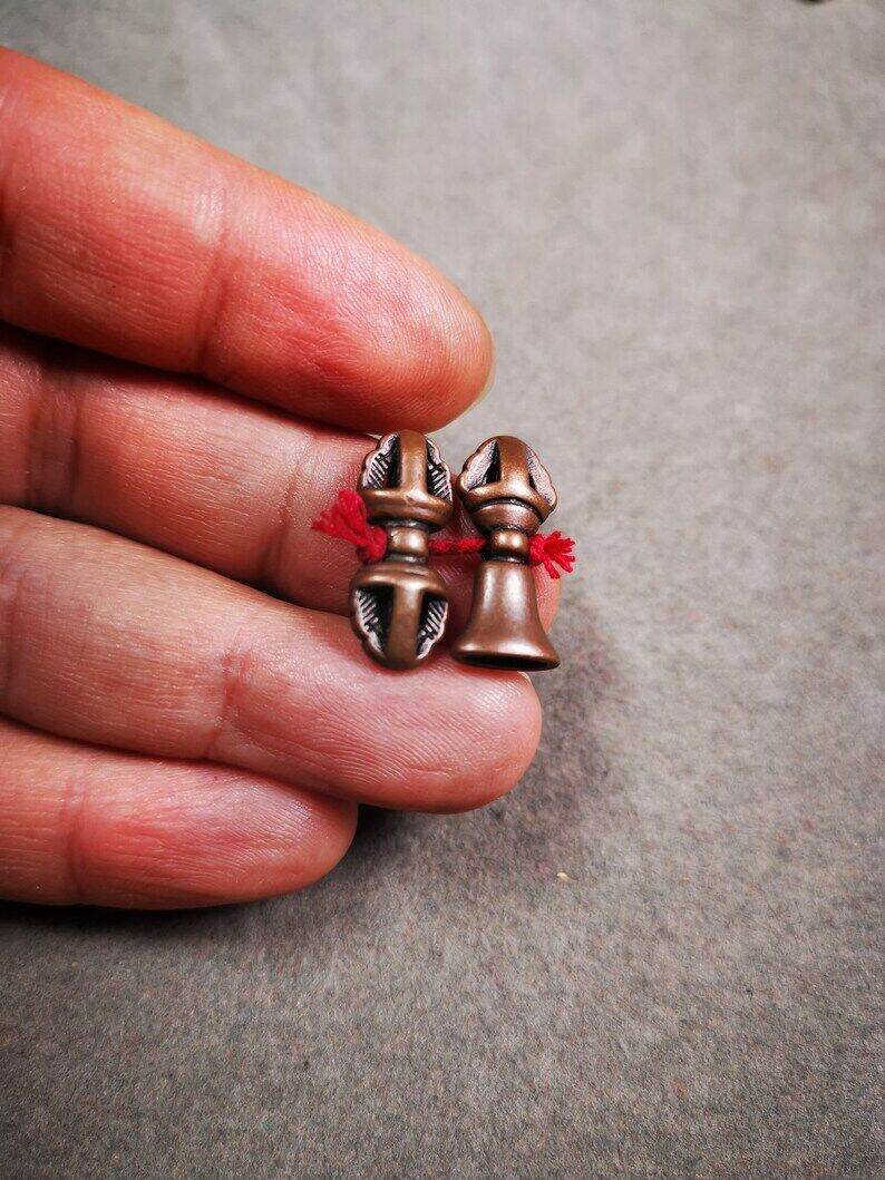 Amulet Pendant,Mini Vajra and Dorje Bell, Mala Accessories - Gandhanra-ART
