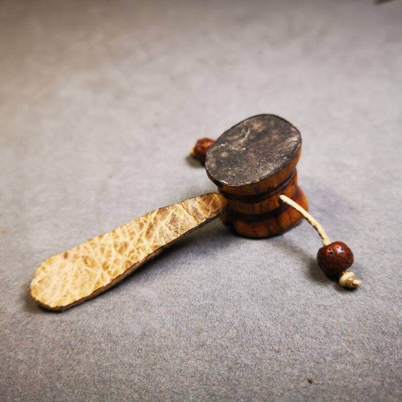 Yak Bone Carved Damaru Drum - Gandhanra-ART