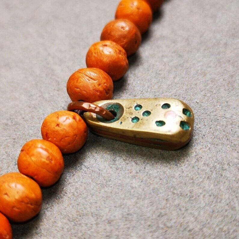 Tibetan Buddhist Mala Pendant,Mantra Dot Charm Amulet for Prayer Beads