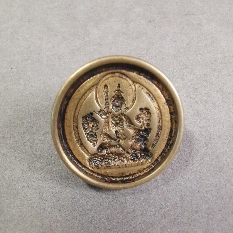 Gandhanra Old Tibetan Statue Tsa Tsa Mold,Guru Rinpoche,Padmasambhava,Small size 3.5cm