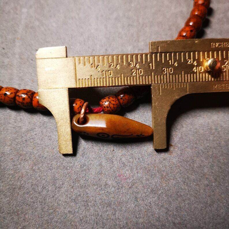 Yak Bone Carved Mani Jewel Prayer Bead Pendant - Gandhanra-ART