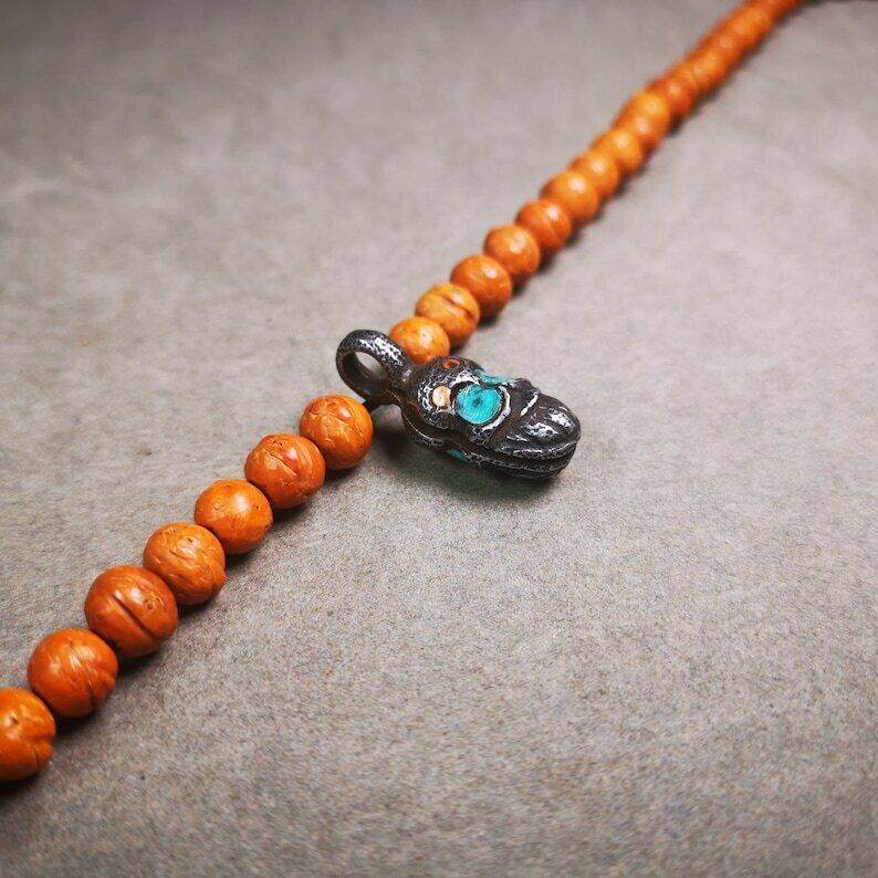 Mala Counter Clip,Skull Bum Counter Clip for Prayer Beads - Gandhanra-ART