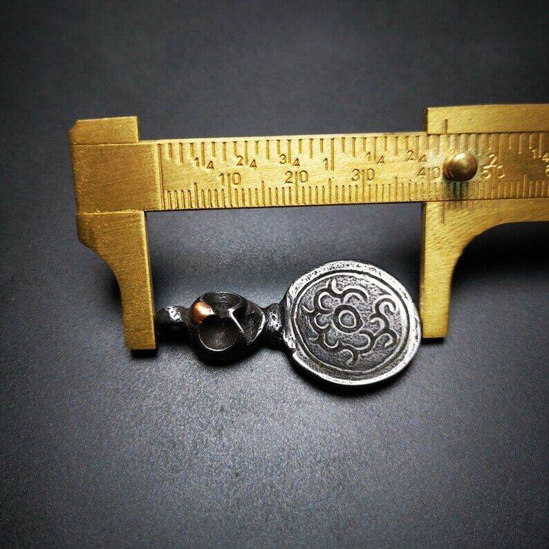 Gandhanra Handmade Tibetan Buddhist Amulet,Skull Sitavana and Flame Pendant - Gandhanra-ART