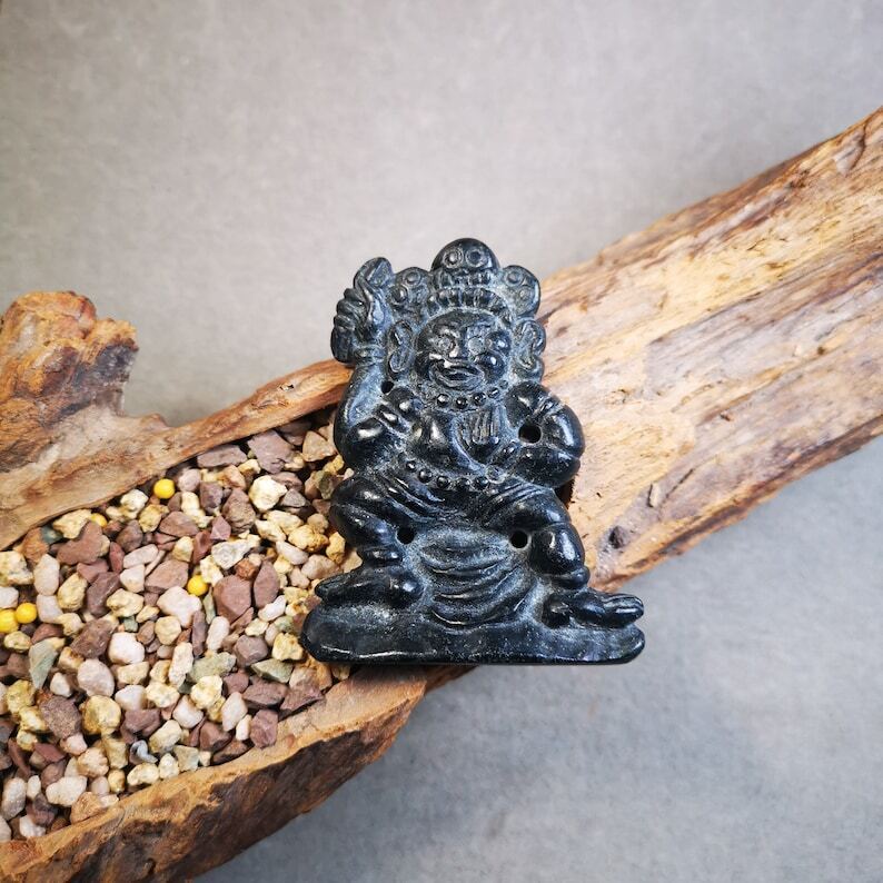 Gandhanra Tibetan Buddhism Statue,Vajrapani Statue,Made of Obsidian
