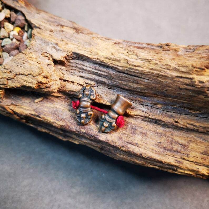 Amulet Pendant,Mini Vajra and Dorje Bell, Mala Accessories - Gandhanra-ART