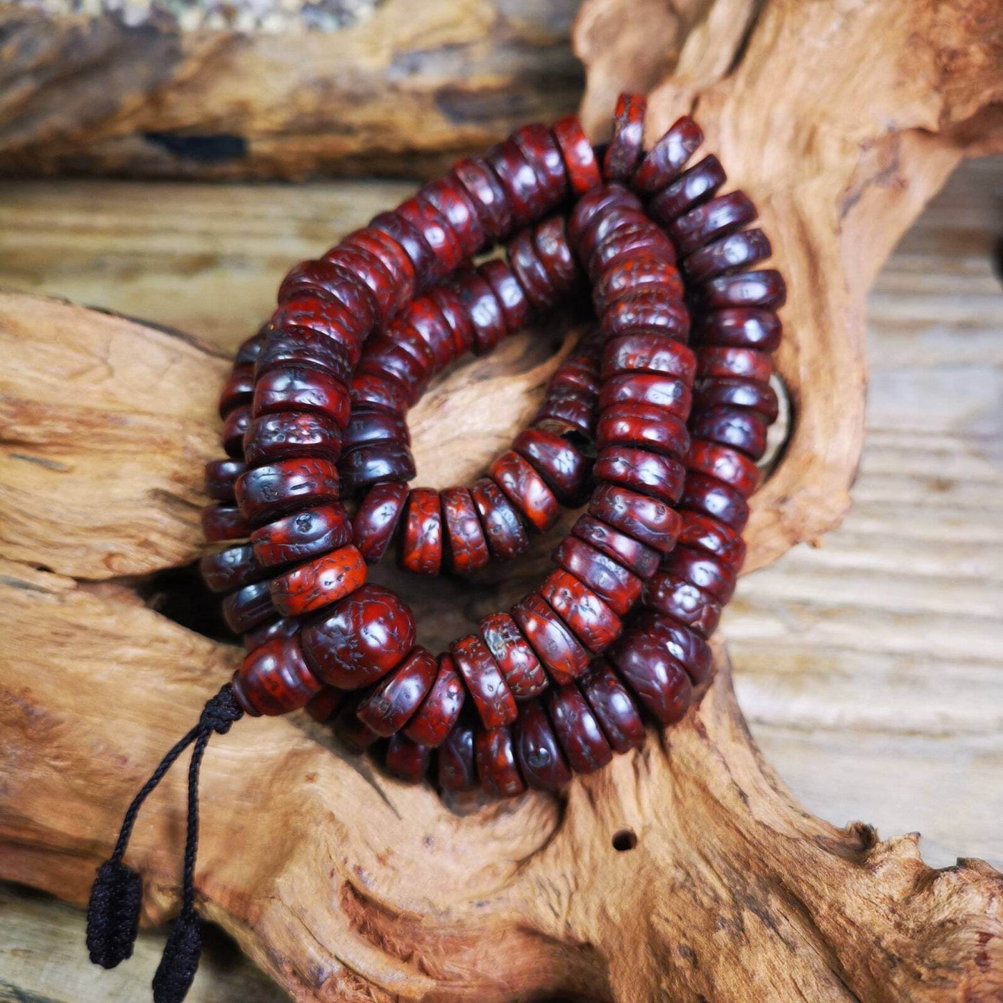 108 Bodhi Bead Mala,Old Prayer Beads Necklace - Gandhanra-ART