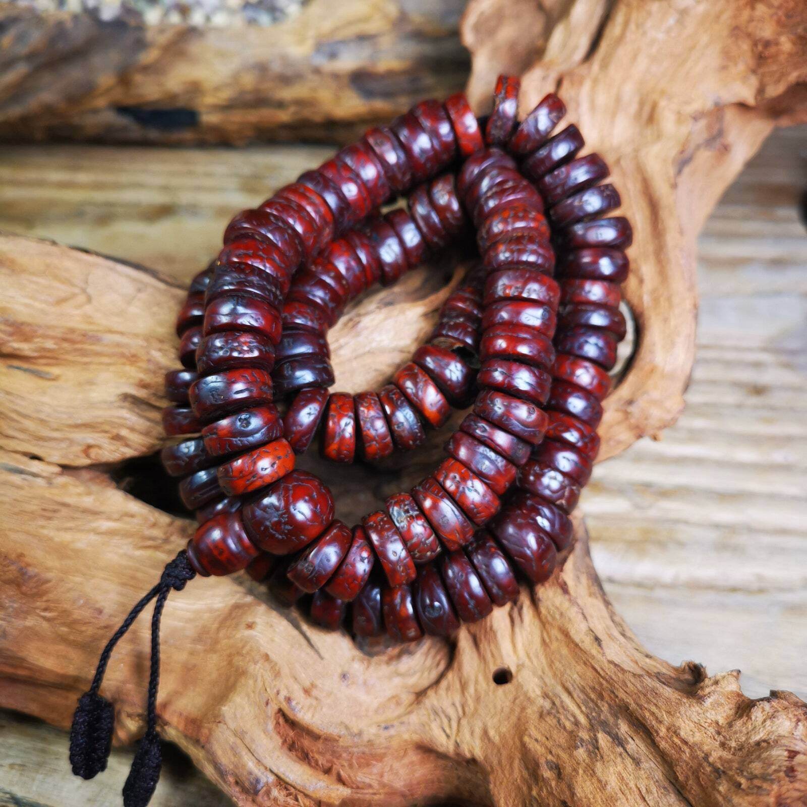 108 Bodhi Bead Mala,Old Prayer Beads Necklace - Gandhanra-ART