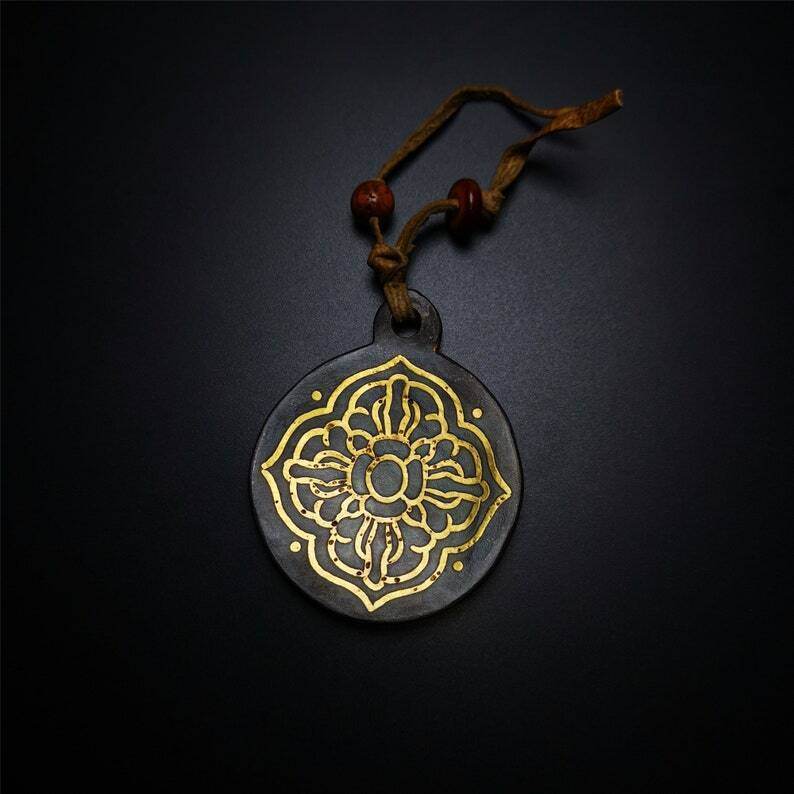 Amulet,Melong,SIPAHO,Mandala Badge,Cross Vajra Pattern - Gandhanra-ART