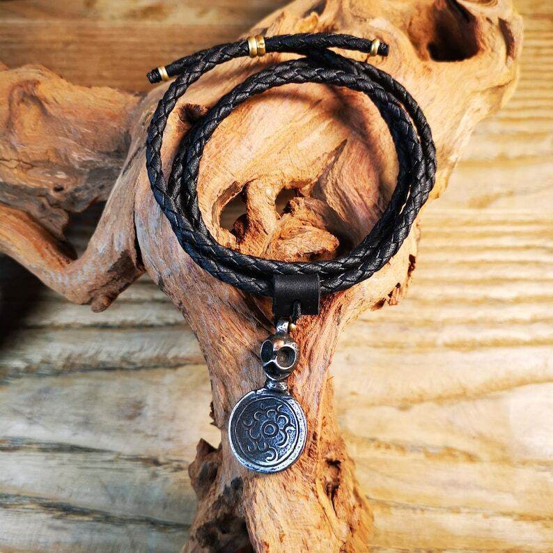 Gandhanra Handmade Tibetan Buddhist Amulet,Skull Sitavana and Flame Pendant - Gandhanra-ART