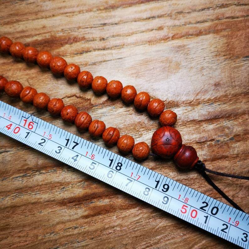 Old Mala,9mm Prayer Beads - Gandhanra-ART