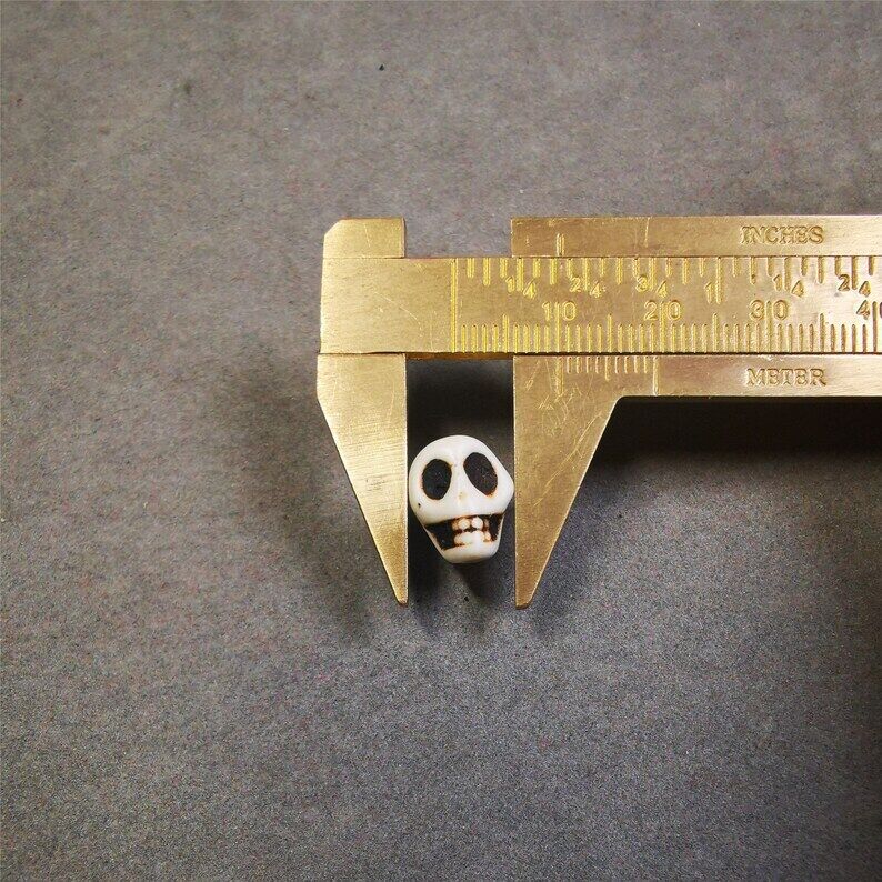 Citipati Skull Marker Beads 0.4"×0.47"