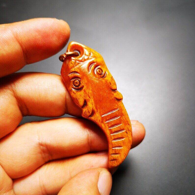 Yak Bone Carved Ganesha (Elephant God) Amulet Pendant - Gandhanra-ART