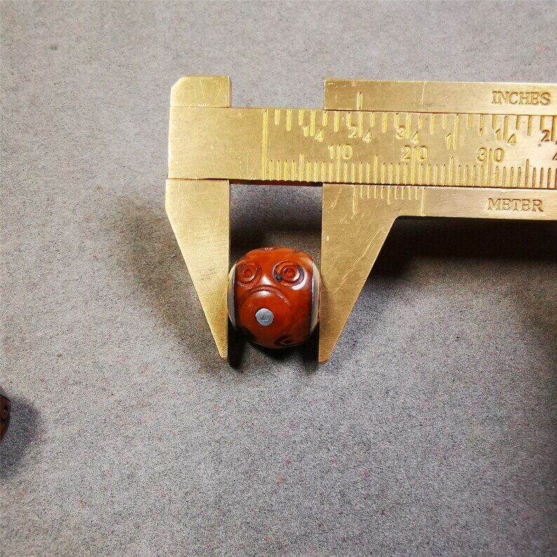 Mala Spacer Bead,Dice Marker Beads - Tibetan Buddhist mala beads, size reference