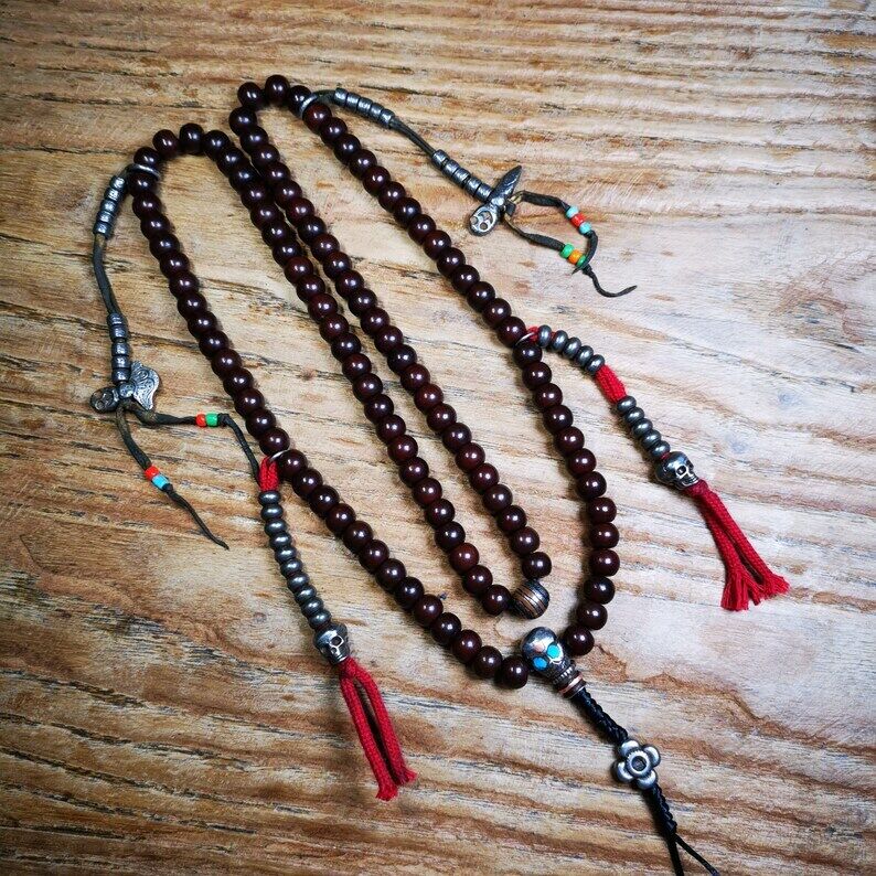108 10 mm Bodhi-Wurzel-Mala, 89,4 cm