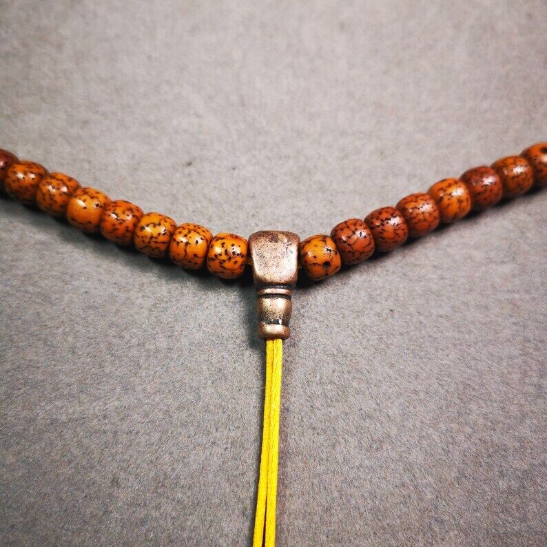 Gandhanra Tibetan Mala Guru Bead, T-drilled 3-Hole Connector Bead for Prayer Bead,0.67"