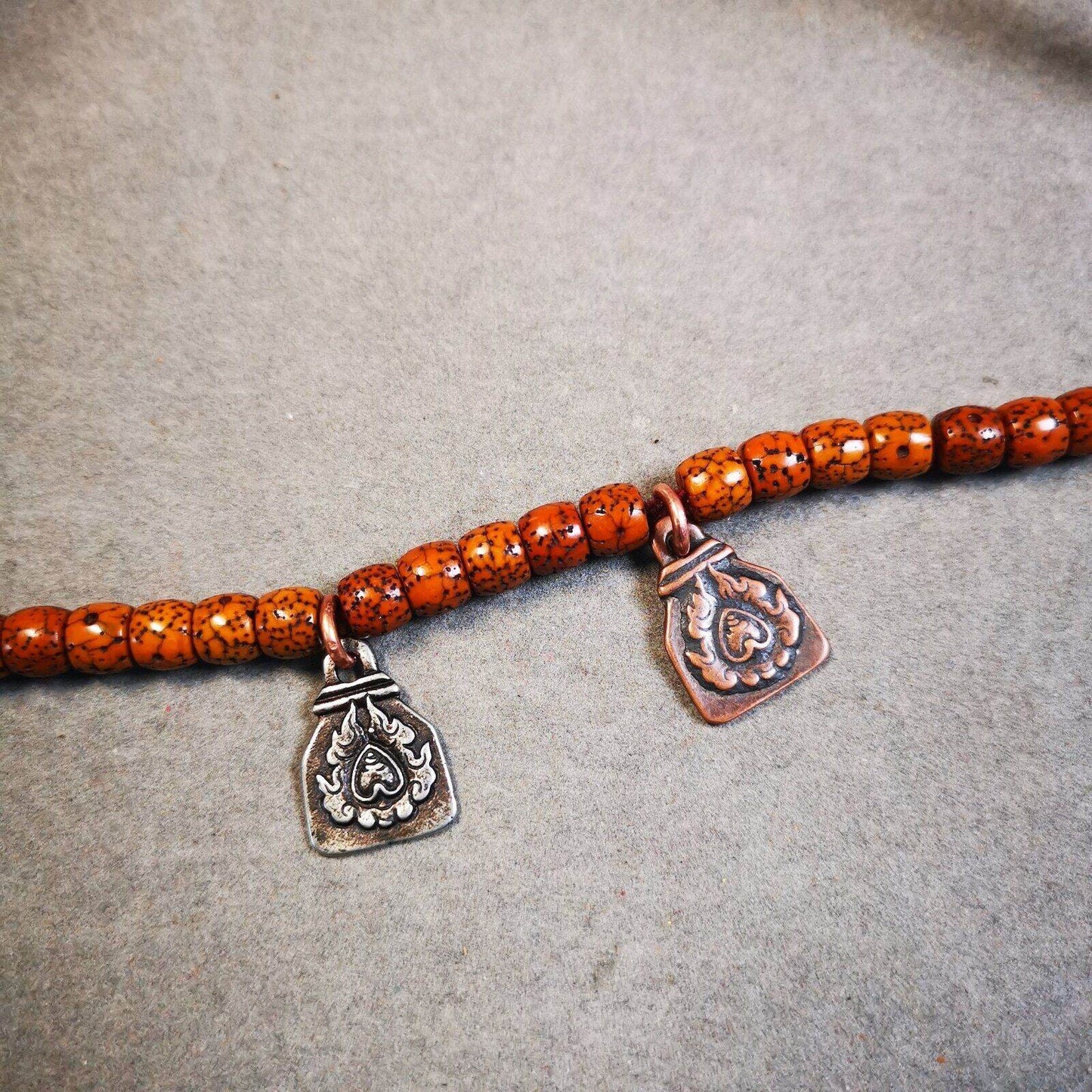 Mala Counter, Fire Flame Pendant, Prayer Beads Accessories - Gandhanra-ART