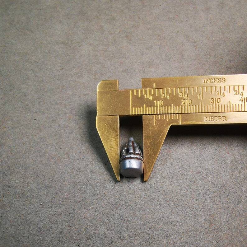 Amulet,Stupa Bead Pendant for Mala,Bag Hanging,Prayer Bead,0.6" × 0.3" Gandhanra-ART