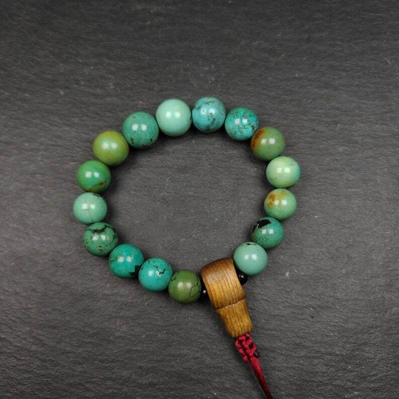 Old Tibetan Turquoise Bracelet Wrist Mala - Gandhanra-ART