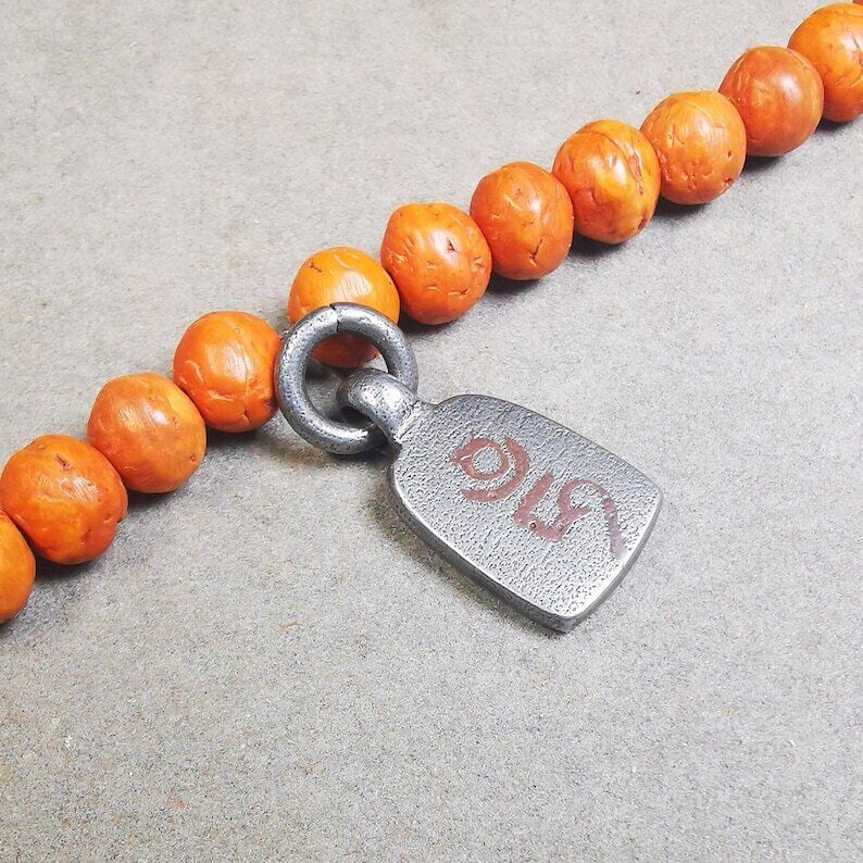 Mala Pendant,Shankha Conch Amulet for Prayer Beads, Bag Hanging, 0.94"