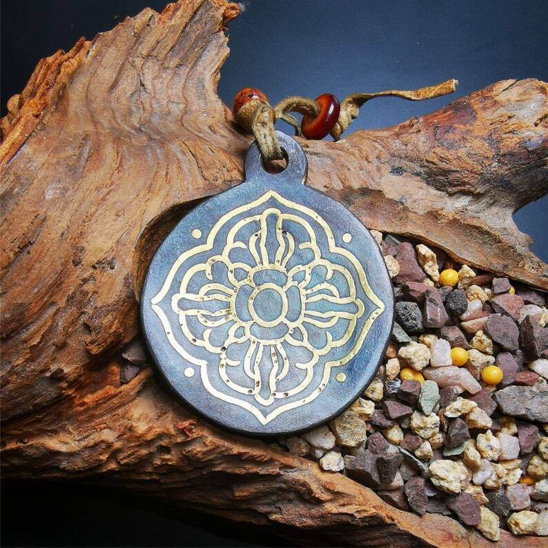 Amulet,Melong,SIPAHO,Mandala Badge,Cross Vajra Pattern - Gandhanra-ART