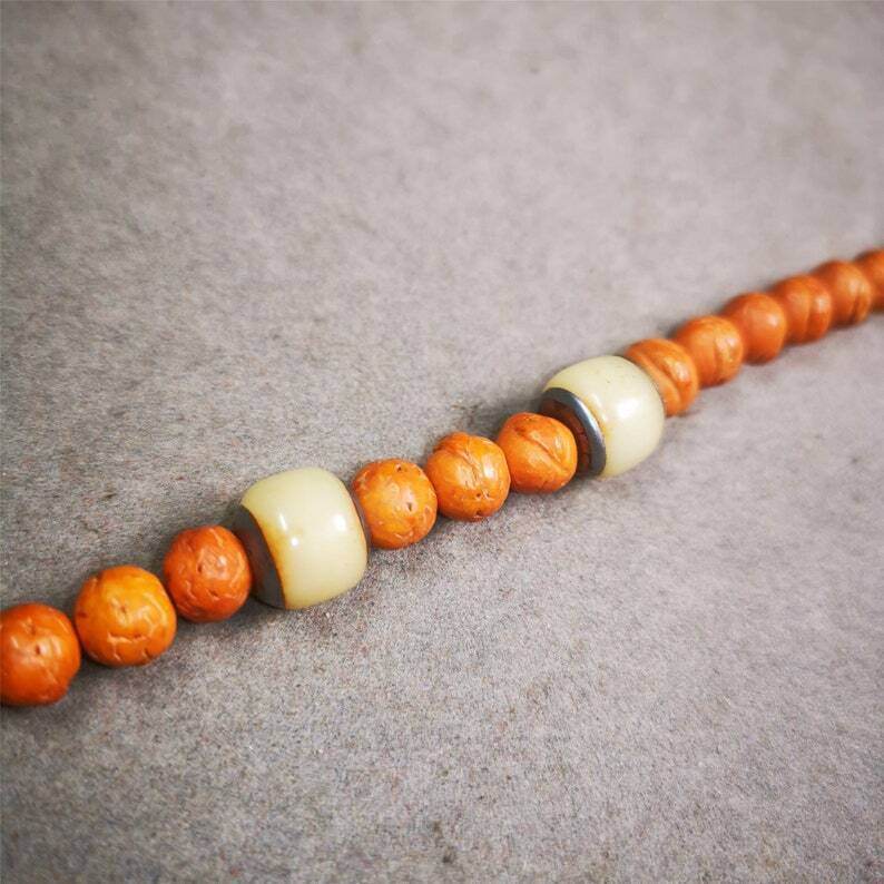 Mala Spacer Bead,Yak Bone Marker Beads for Prayer Beads Necklace - Gandhanra-ART