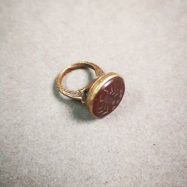 Old West Asian Ring,Made of Ruby and Copper,From Pakistan - Gandhanra-ART