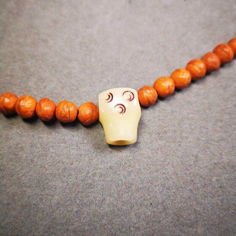 Mala Accessories,Guru Bead, T-drilled 3-Hole Bead for Prayer Bead - Gandhanra-ART