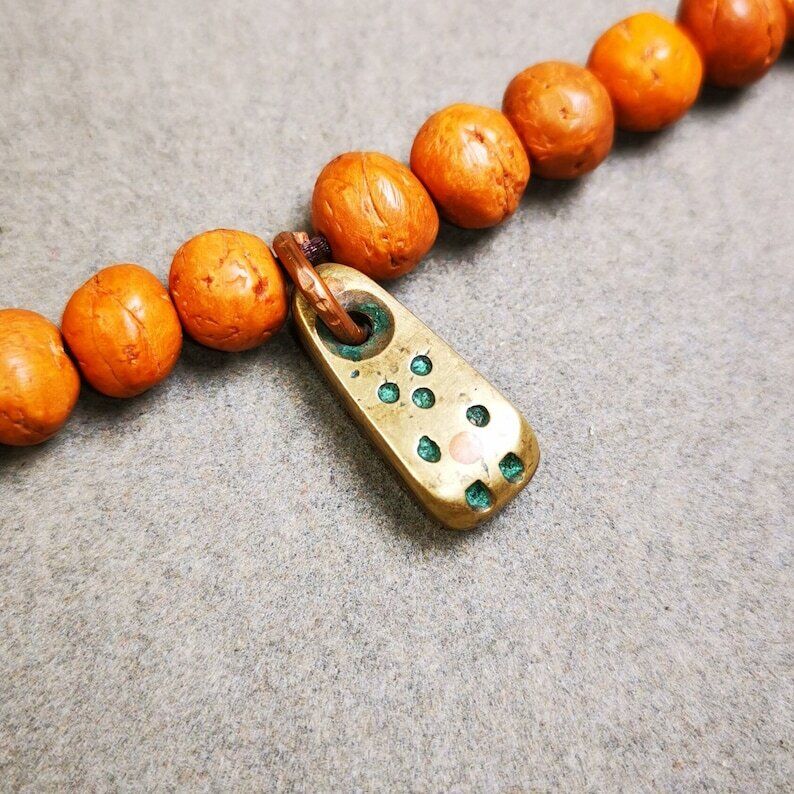 Tibetan Buddhist Mala Pendant,Mantra Dot Charm Amulet for Prayer Beads