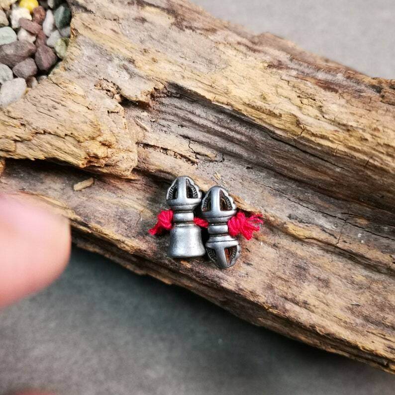 Amulet Pendant,Mini Vajra and Dorje Bell, Mala Accessories - Gandhanra-ART