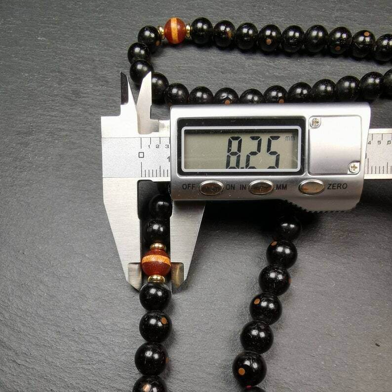 108 Coconut Bead Mala Necklace, Prayer Beads - Gandhanra-ART