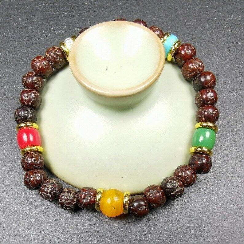 Mala Bracelet,Rudraksha Prayer Beads - Gandhanra-ART