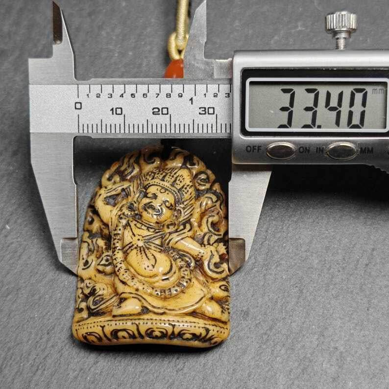 Statue Pendant, Vajrapani Amulet Badge - Gandhanra-ART