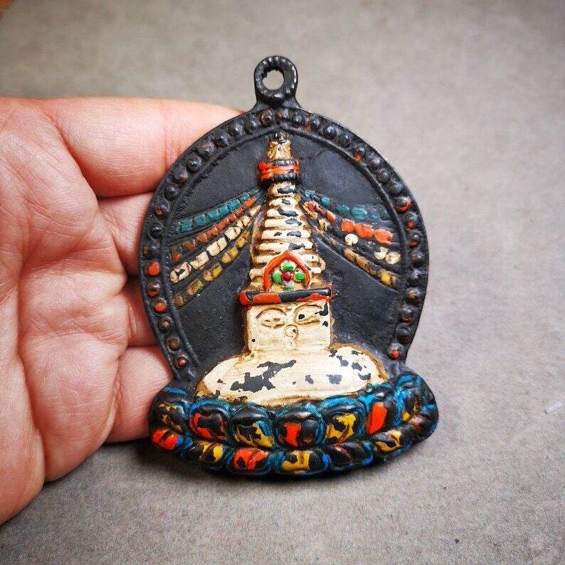 Tibetan Buddhist Statue,Stupa Badge,Pagoda Amulet - Gandhanra-ART