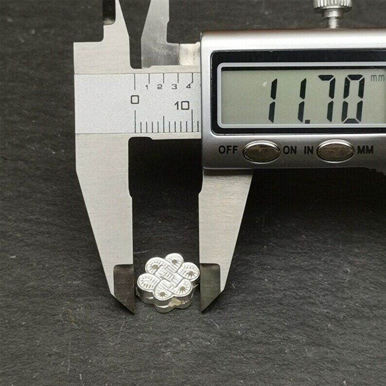 Mala Bead Pendant,Sterling Silver Lucky Knot Bead,Endless Knot - Gandhanra-ART