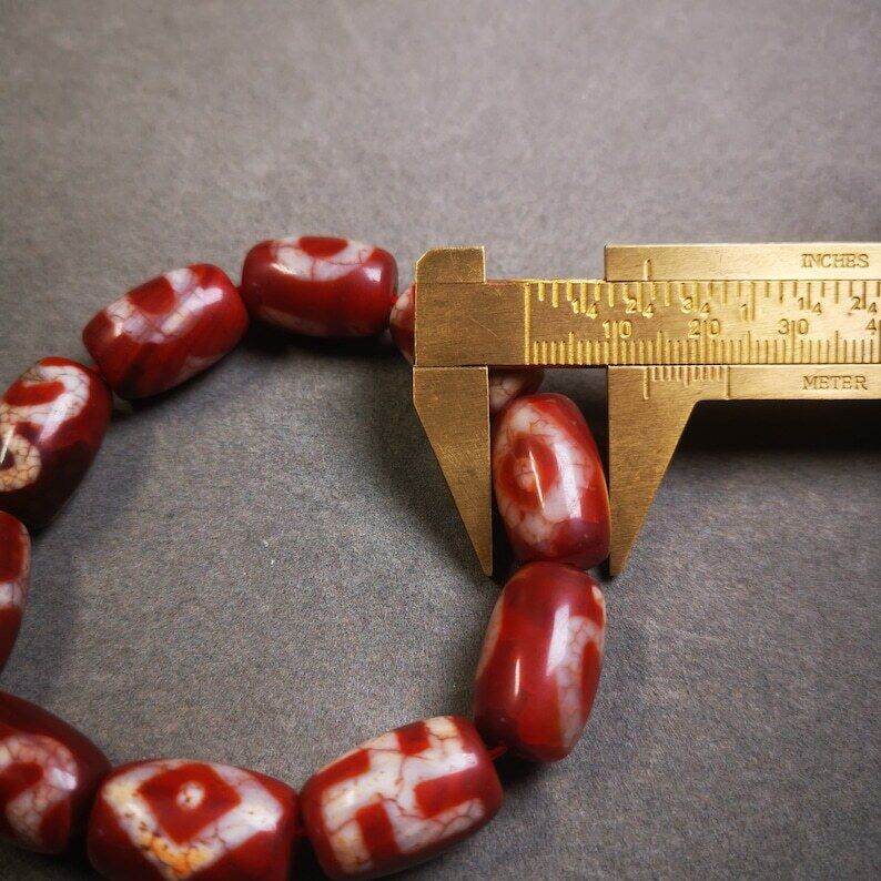 Fire Agate Dzi Bead Bracelet - Gandhanra-ART