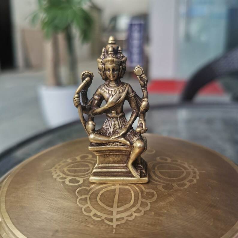 Gandhanra Vintage Brahma Statue,Made of Brass - Gandhanra-ART