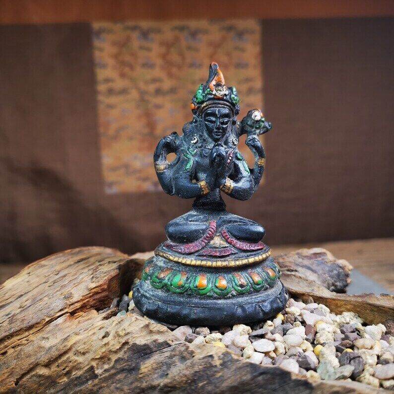 Gandhanra Antique Tibetan Buddha Statue,Chenrezig,Padmapani, Avalokitesvara - Gandhanra-ART