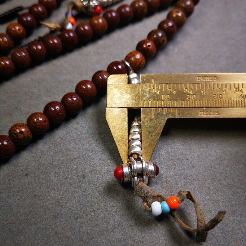 Old 108 Lotus Seed Mala,Prayer Beads 35.4"