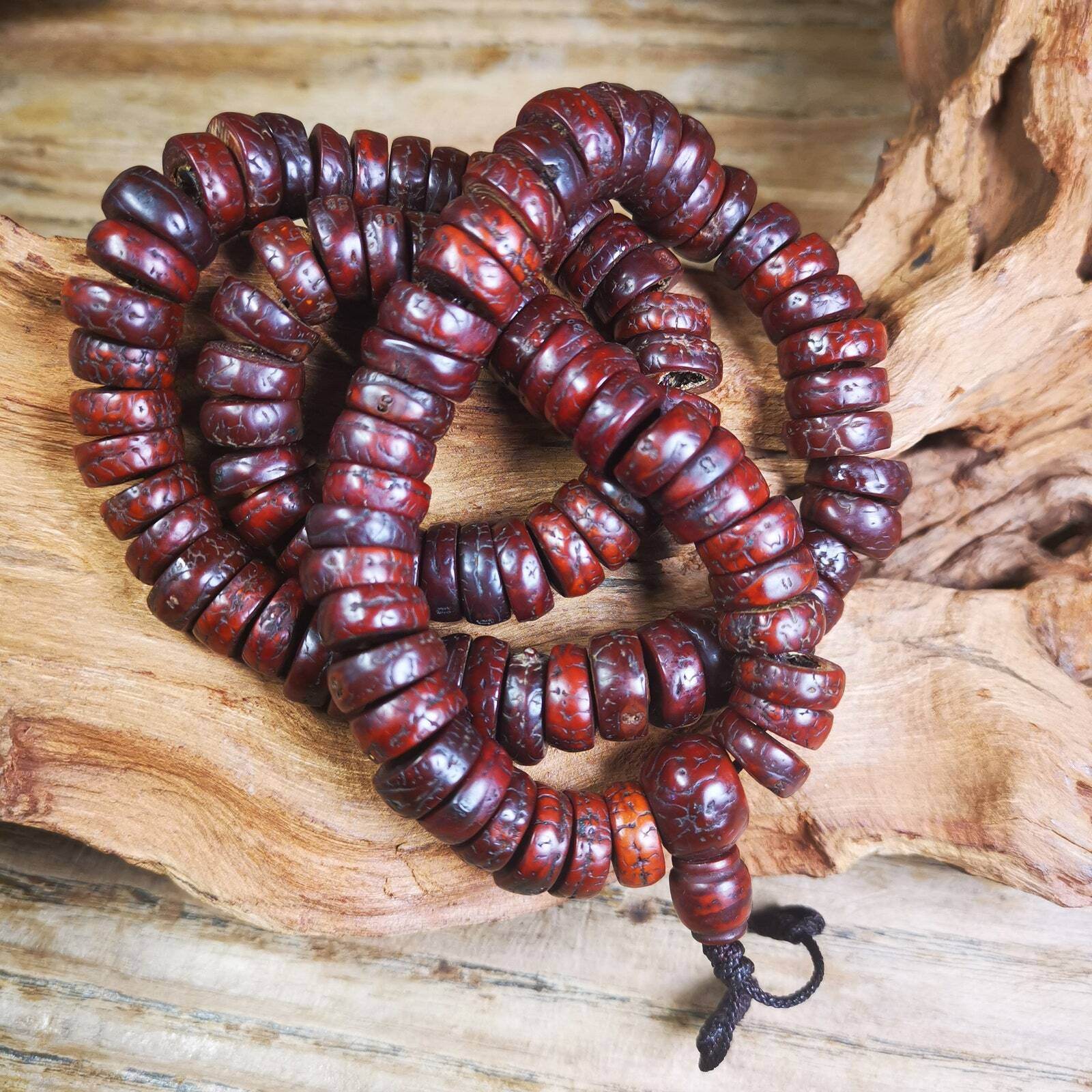 108 Bodhi Bead Mala,Old Prayer Beads Necklace - Gandhanra-ART