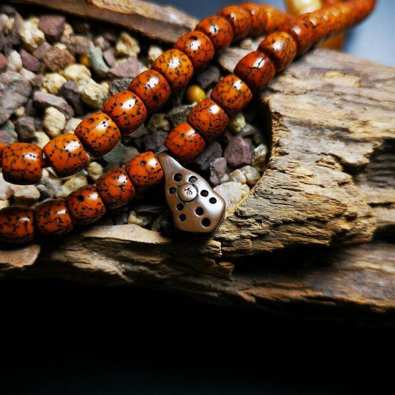 Mala Counter Clip,Mantra Dot Shape Bum Counter Clip for Prayer Beads - Gandhanra-ART