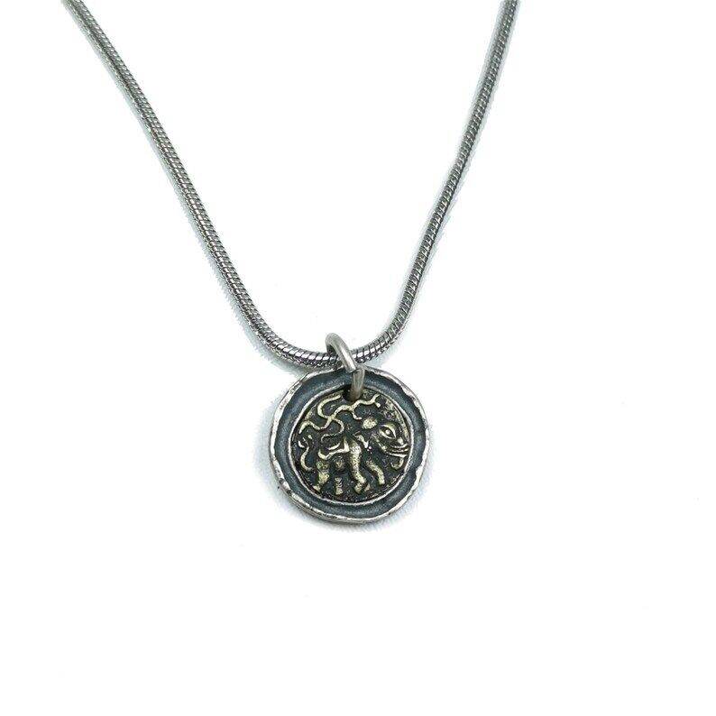 Tibetan Buddhism Lucky Charm, Silver Amulet of Mahakala,Ganesha Elephant,Stupa - Gandhanra-ART
