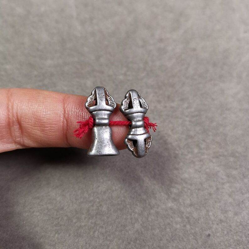 Amulet Pendant,Mini Vajra and Dorje Bell, Mala Accessories - Gandhanra-ART