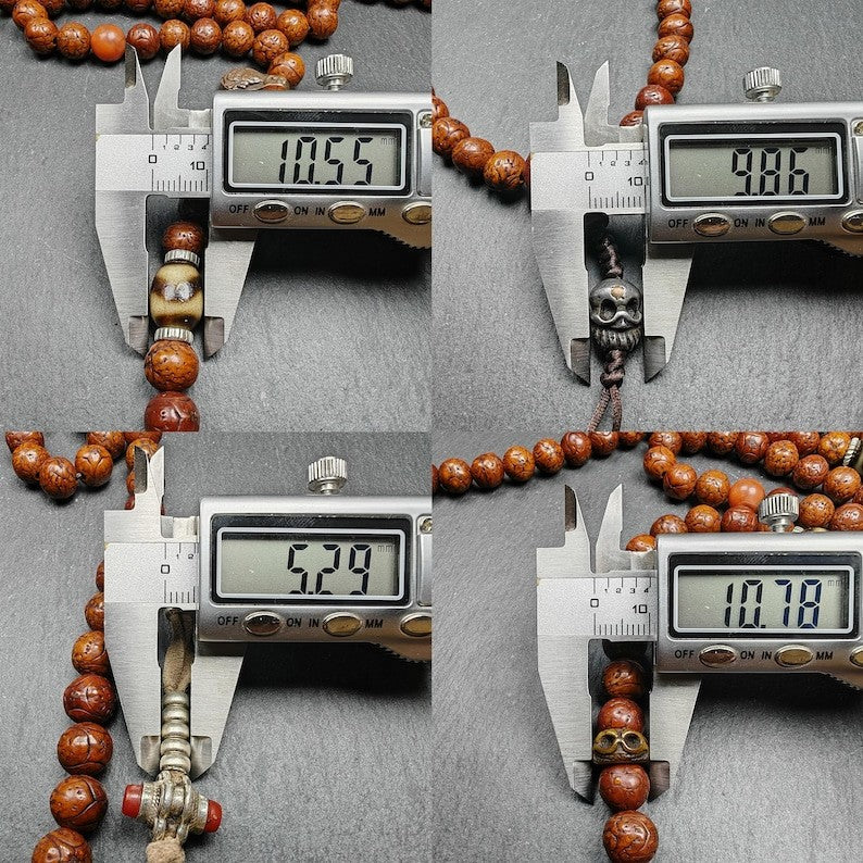 9mm 108 Kirin Eyes Bodhi Seed Prayer Beads
