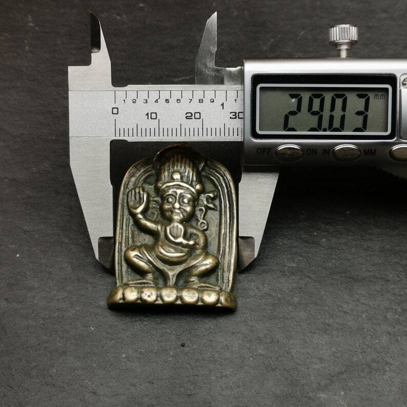 Gandhanra Vintage Vajrapani Amulet,Tibetan Buddhism Statue Badge,Made of Bronze
