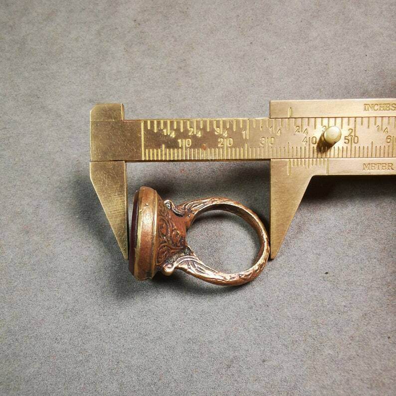 Old West Asian Ring,Made of Ruby and Copper,From Pakistan - Gandhanra-ART