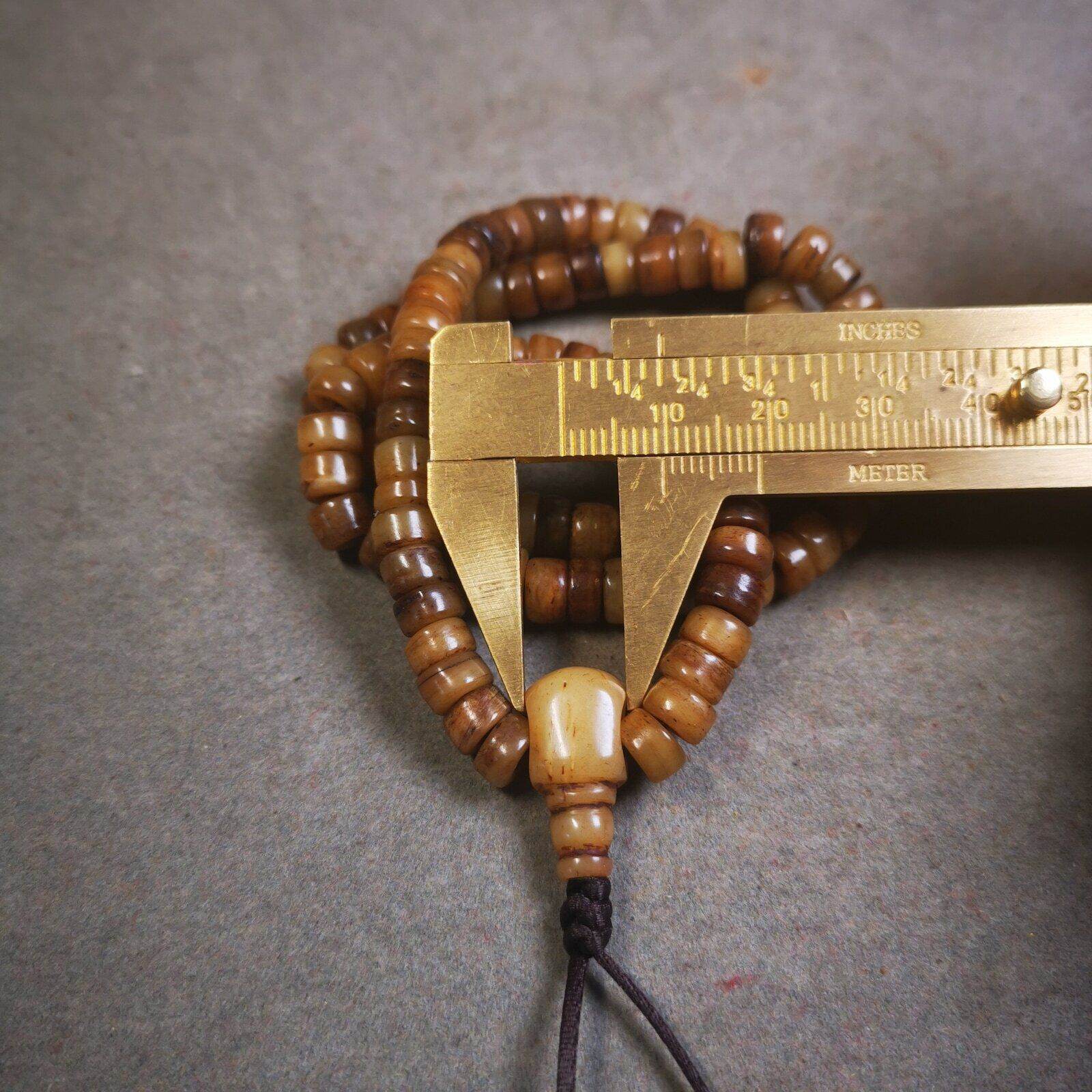 Yak Bone Mala,108 Prayer Beads Necklace - Gandhanra-ART