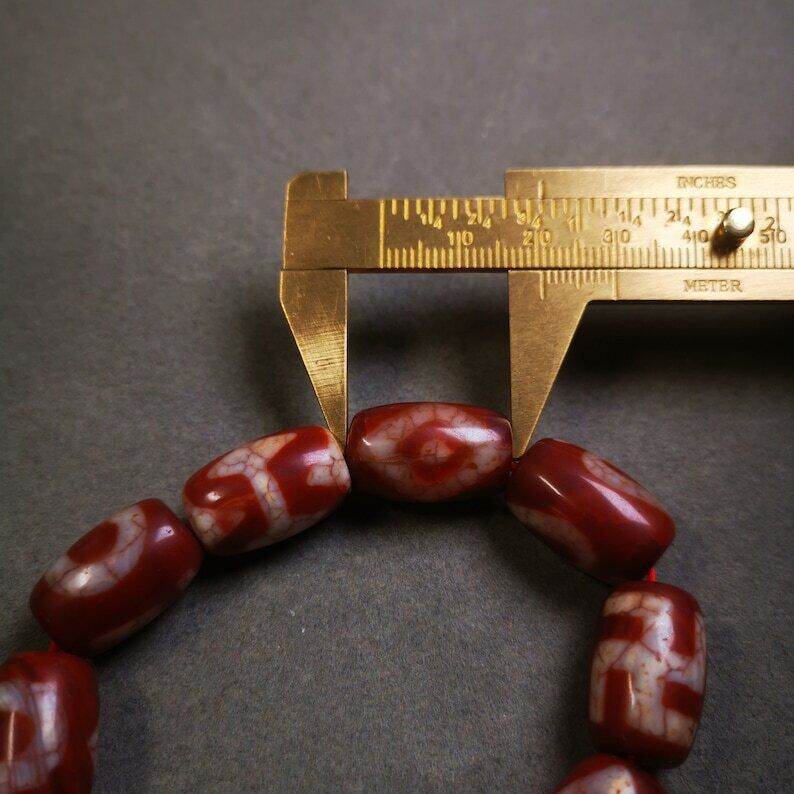 Fire Agate Dzi Bead Bracelet - Gandhanra-ART