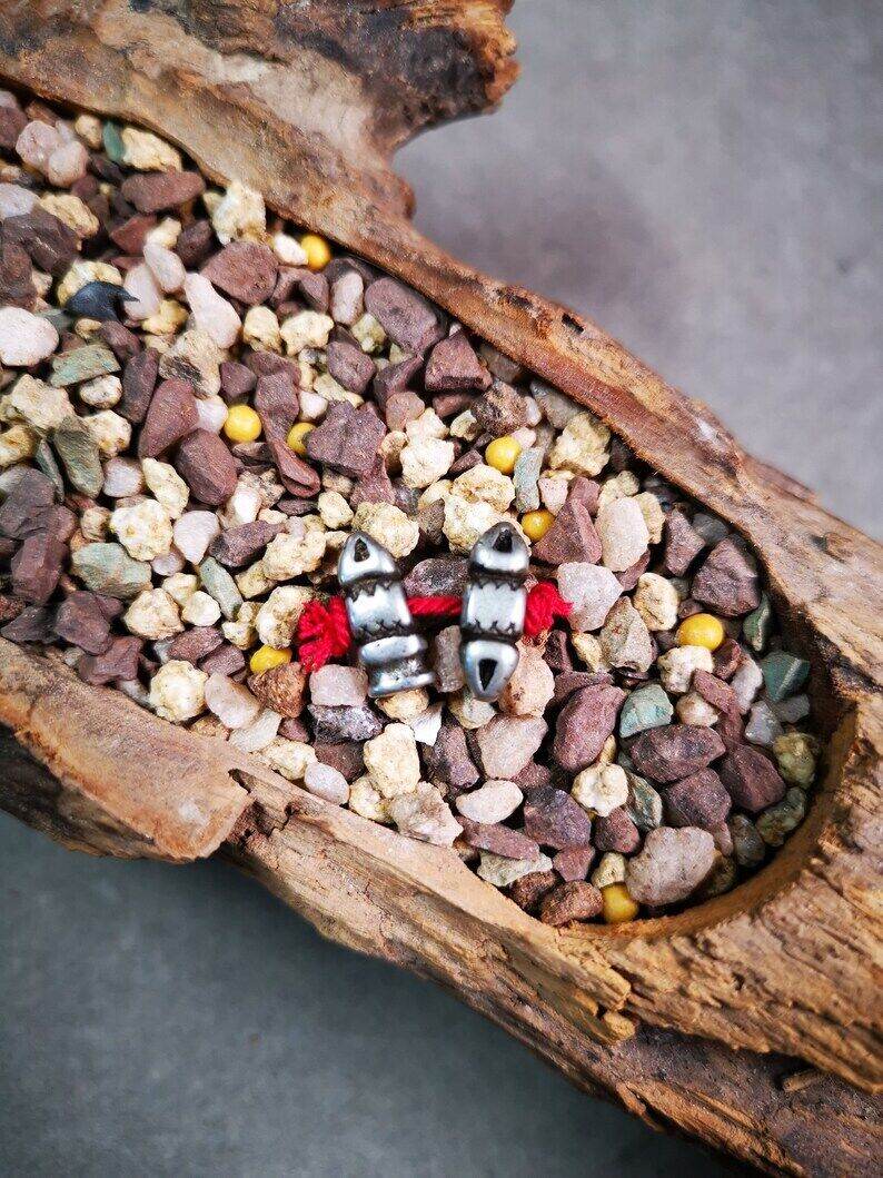 Amulet Pendant,Mini Vajra and Dorje Bell, Mala Accessories - Gandhanra-ART
